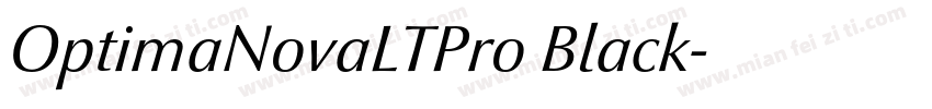 OptimaNovaLTPro Black字体转换